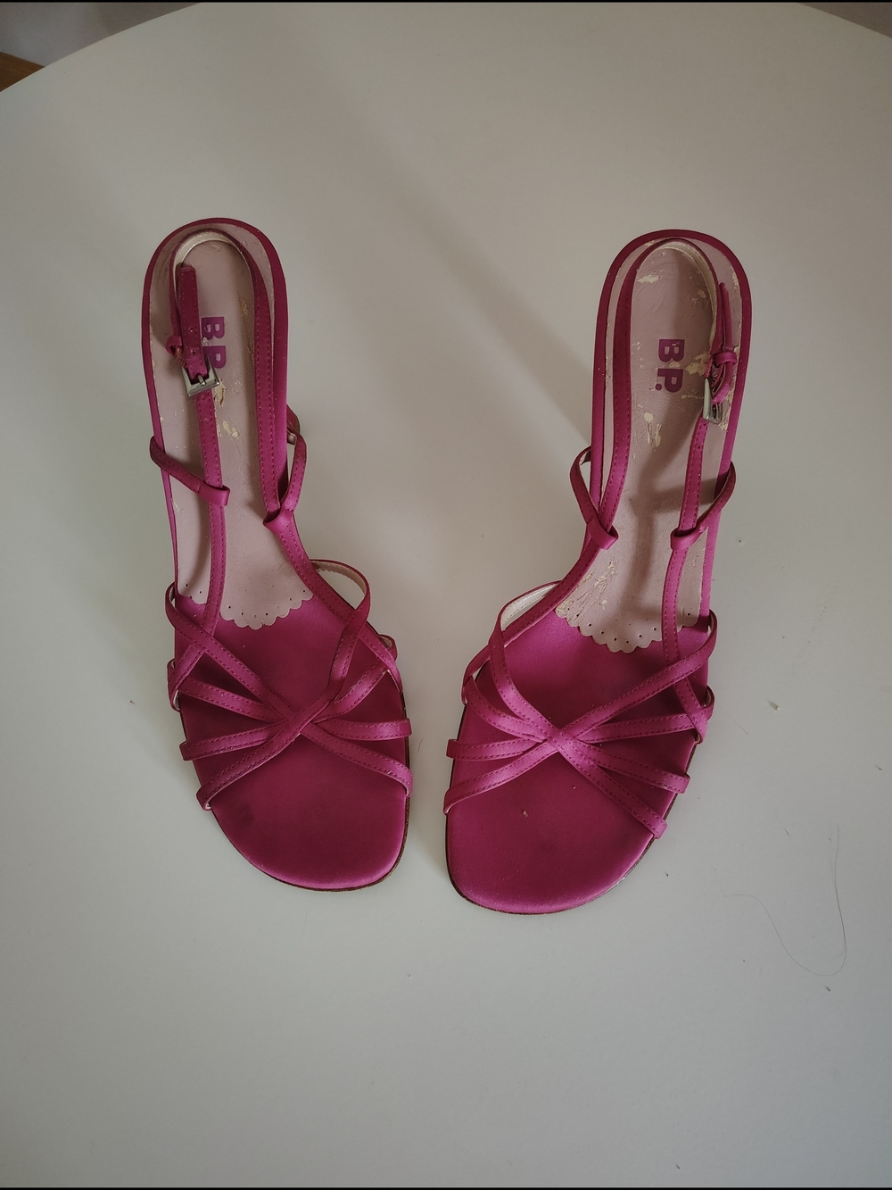 Polo by Ralph Lauren Fuchsia Satin Strappy Heels